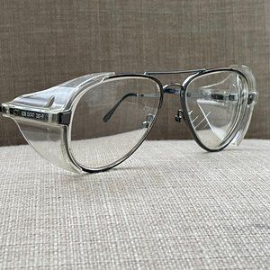 American Optical AO Safety Men Eyeglasses Frame Gunmetal Tone Glasses Frame Z87